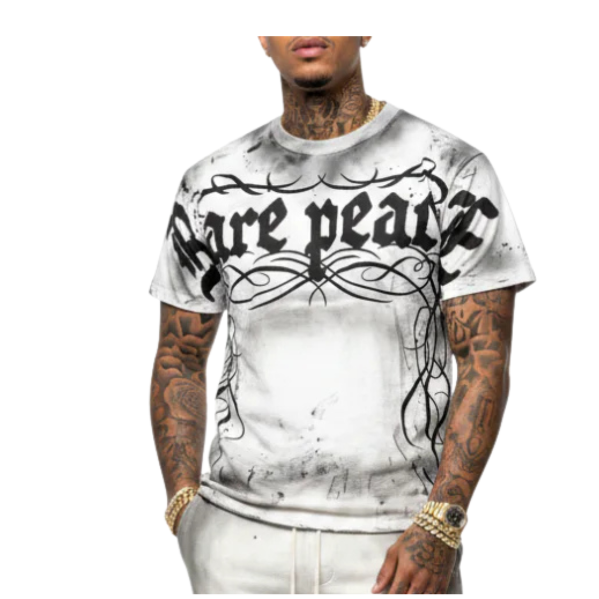 Men's Rare Peace Washed Cream T-Shirt
